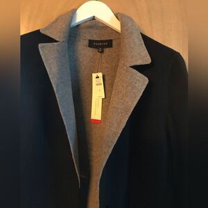 Talbots Black and Gray Wool Coat